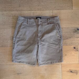 PAIGE Men's Khaki Flat Front Shorts
